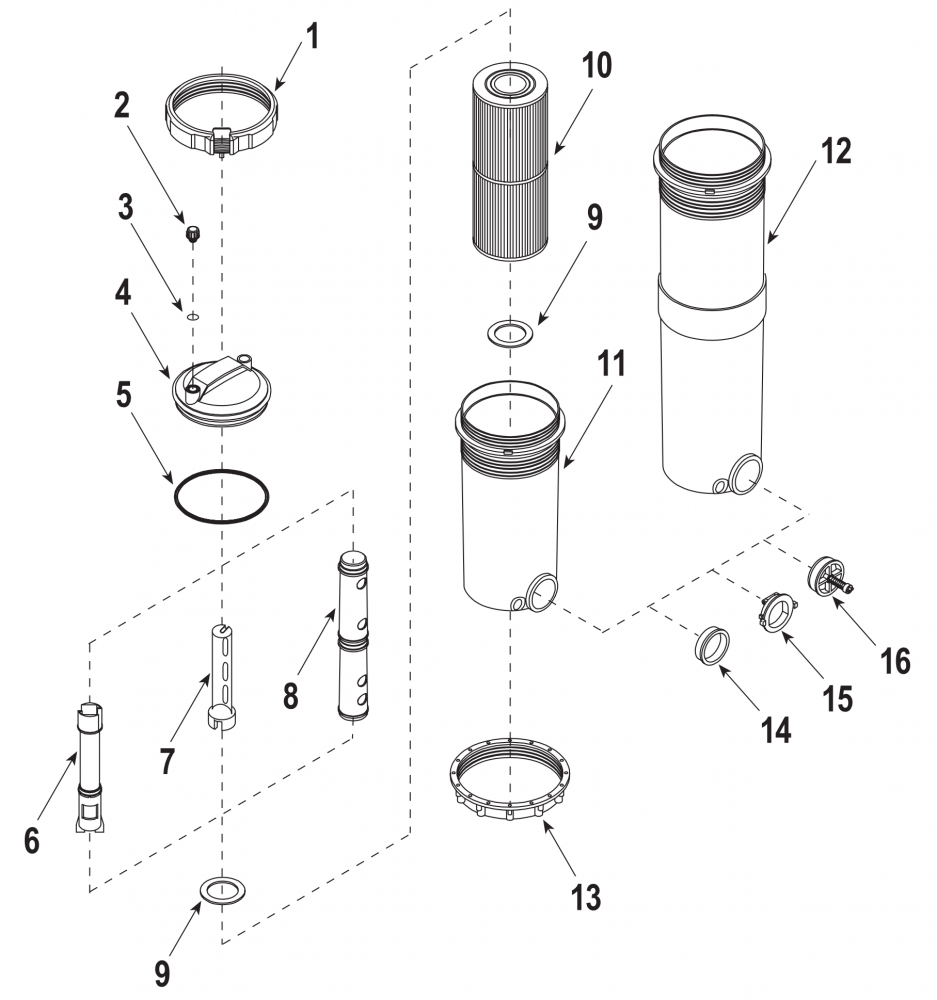 1 1/2″ and 2″ Top-Load Filter – Waterway Plastics